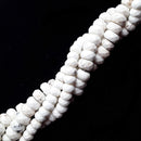 white turquoise faceted rondelle beads 
