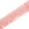 Rose Quartz Faceted Rondelle Beads Size 7x12mm 15.5" Strand