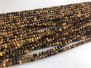 yellow Tiger's eye faceted rondelle beads 
