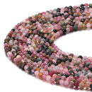 multi color tourmaline faceted round