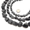 Black Tourmaline Rough Nugget Chunk Beads 10mm 15mm 18mm 15.5'' Strand
