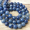 blue aventurine smooth round beads