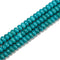 Blue Geen Turquoise Smooth Rondelle Beads Size 3x6mm 5x8mm 15.5'' Strand