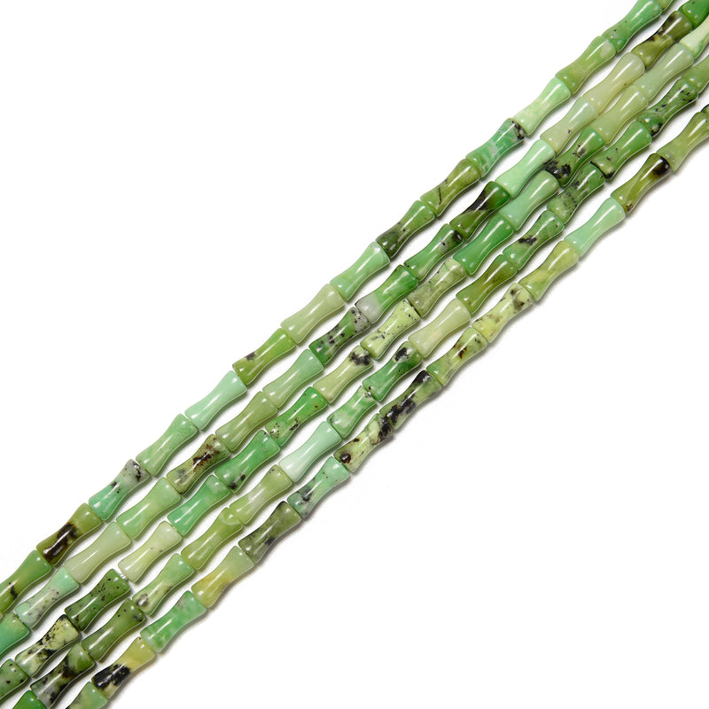 Natural Chrysoprase Bamboo Tube Beads Size 5x13mm 15.5'' Strand
