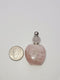 Rose Quartz Perfume / Oil Bottle Necklace Pendant Size 25x40mm