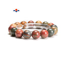 Red Creek Jasper Smooth Round Elastic Bracelet Beads Size 12.5mm 7.5'' Length