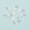 925 Sterling Silver Snow Flake Charm Pendant Size 10mm 9pcs per Bag