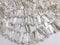 Clear Quartz Smooth Graduated Stick Points Beads Size 14-60mm 15.5" Strand