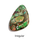 Green Sea Sediment Jasper Pendant Teardrop or Irregular Shape Approx 30x40mm