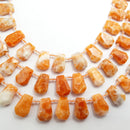 sunstone graduated faceted trapezoid beads 