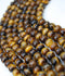 Yellow Tiger's Eye Faceted Round Beads 4mm 6mm 8mm 10mm 12mm 15.5" Strand