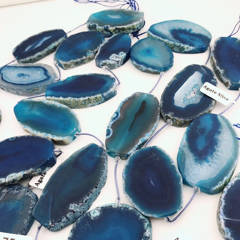 blue agate slice matte 