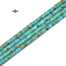 Natural Turquoise Heishi Rondelle Discs Beads Size 2x3mm 2x4mm 15.5'' Strand
