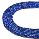 natural lapi lazuli faceted rondelle Discs beads 