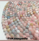 morganite pink faceted star cut