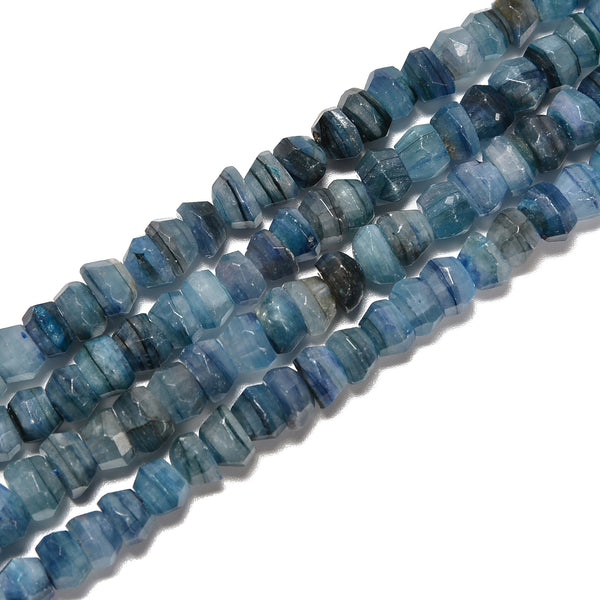 Light Blue Kyanite Irregular Faceted Rondelle Size 4x7-4x7mm 15.5'' Strand