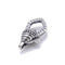 925 Sterling Silver Anti-Silver Color Conch Shape Clasp Size 10x18mm 1PC/ Bag