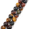 Multi-Color Tiger's Eye Faceted Round Beads 4mm 6mm 8mm 10mm 12mm 15.5" Strand