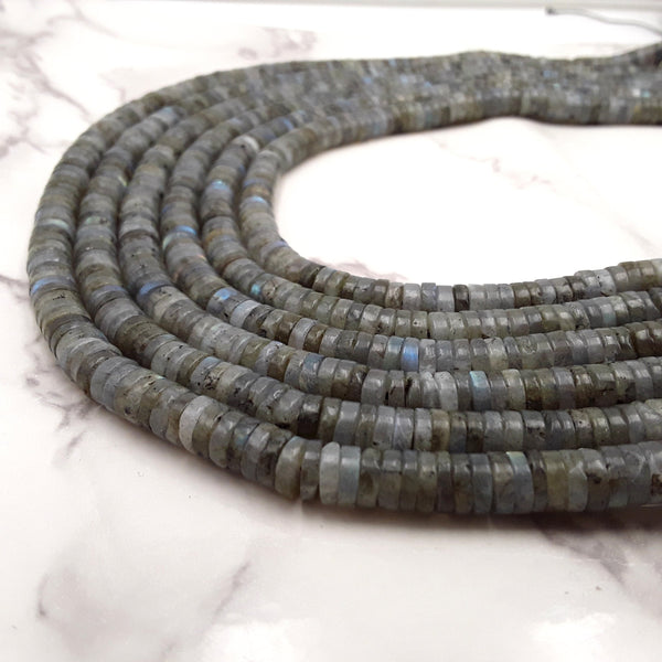 natural labradorite Heishi Rondelle Discs beads