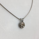 silver plated clear rhinestone necklaceadjustable cha