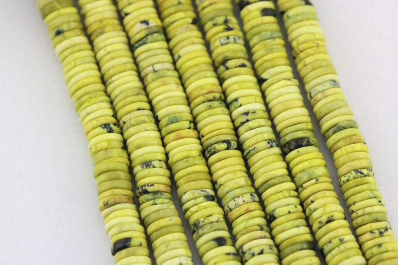 yellow turquoise Heishi Rondelle Discs beads