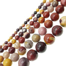 mookaite jasper smooth round beads 