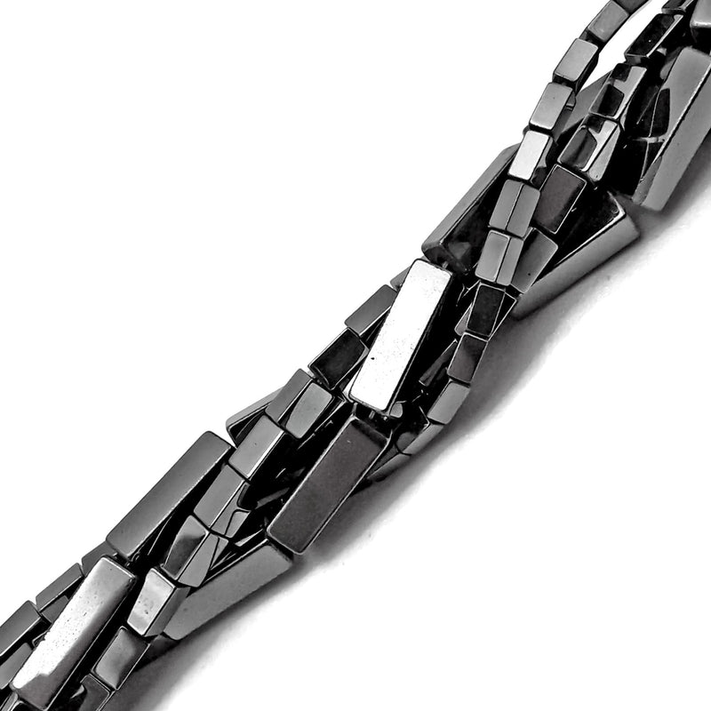 Gray Hematite Smooth Rectangle Tube Beads 2x4mm 3x5mm 4x13mm 15.5" Strand