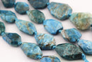 apatite irregular faceted octagon nugget chunk beads