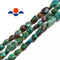 natural chrysocolla side drill pebble nugget beads