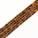 Natural Yellow Tiger's Eye Faceted Rondelle Discs Beads Size 2x3mm 15.5" Strand