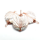 howlite tree pendant copper wire wrap round