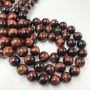 2.0mm  Hole Red Tiger Eye Smooth Round Beads 6mm 8mm 10mm 15.5" Strand