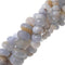 blue lace agate faceted rondelle beads 