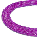 purple dyed jade smooth round beads