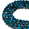 Green Blue Tiger's Eye Faceted Star Cut Beads 8mm 15.5" Strand