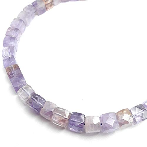 ametrine faceted square cube dice beads