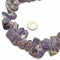 Teeth Amethyst Matte Pebble Nugget Beads Approx 12-22mm 15.5" Strand