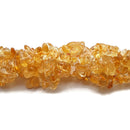 Natural Citrine Center Drill Pebble Nugget Beads Approx 7-16mm 15.5" Strand