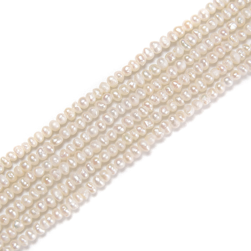 Tiny Fresh Water Pearl Potato Shape Beads Size 2-2.5mm 2.5-3mm 15.5'' Strand