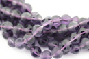 purple crystal glass faceted round beads