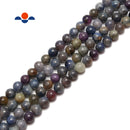 multi color sapphire smooth round loose beads