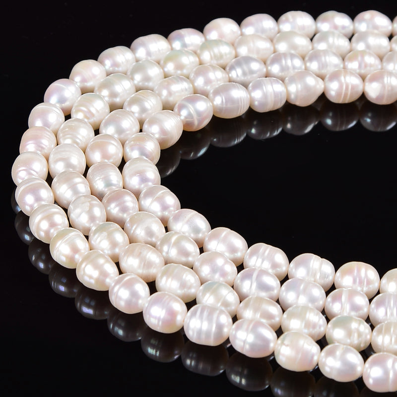 Natural Freshwater Pearl Beads Rice Shape Real Pearls Bead For