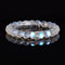 Clear Mystic Aura Glass Matte Bracelet Matte Round Size 8mm 10mm 7.5" Length