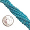 blue turquoise smooth round beads