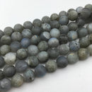 labradorite matte round beads