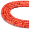 Orange Color Howlite Turquise Heishi Disc Beads Size 2x4mm 3x6mm 15.5'' Strand