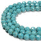 Blue Howlite Turquoise Faceted Round Beads Size 6mm 8mm 12mm 14mm 15.5'' Strand