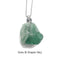 Green Fluorite Essential Oil Necklace Rough Nugget Perfume Bottle & Silver Chain