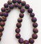 purple druzy agate matte round beads