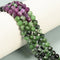 Gradient Ruby Zoisite Faceted Round Beads Size 6.5mm 15.5'' Strand